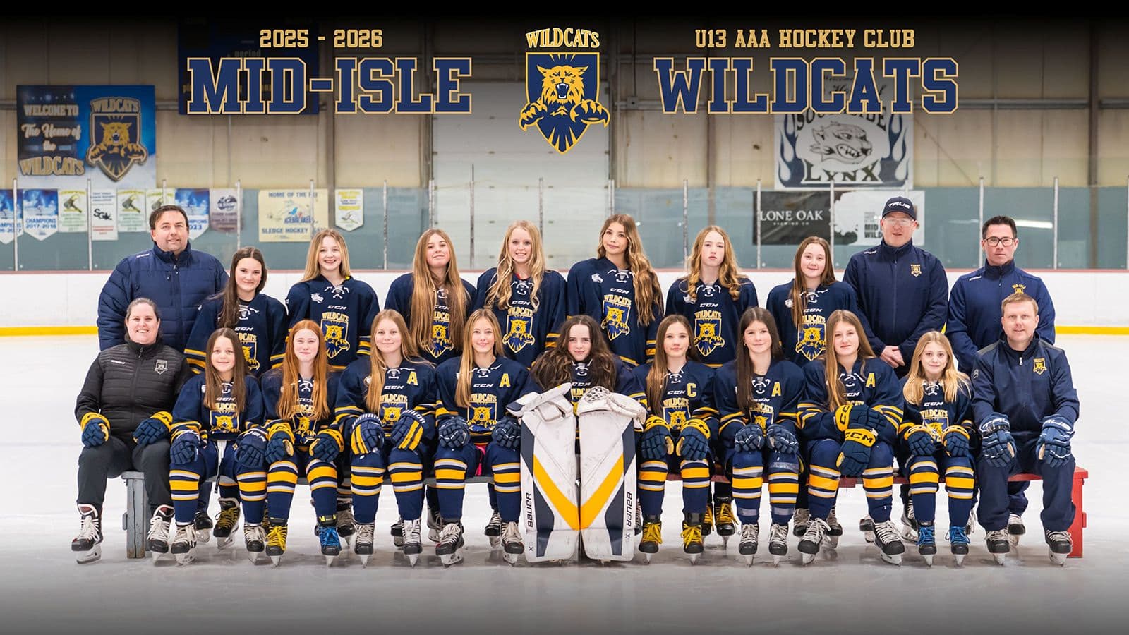 Mid-Isle Wildcats U13 AAA team photo