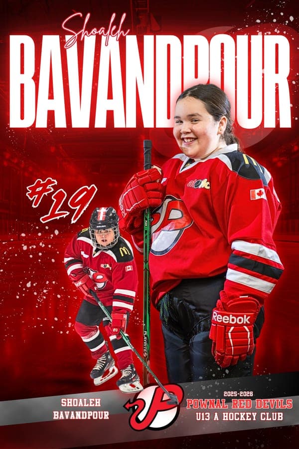 Pownal Red Devils player poster