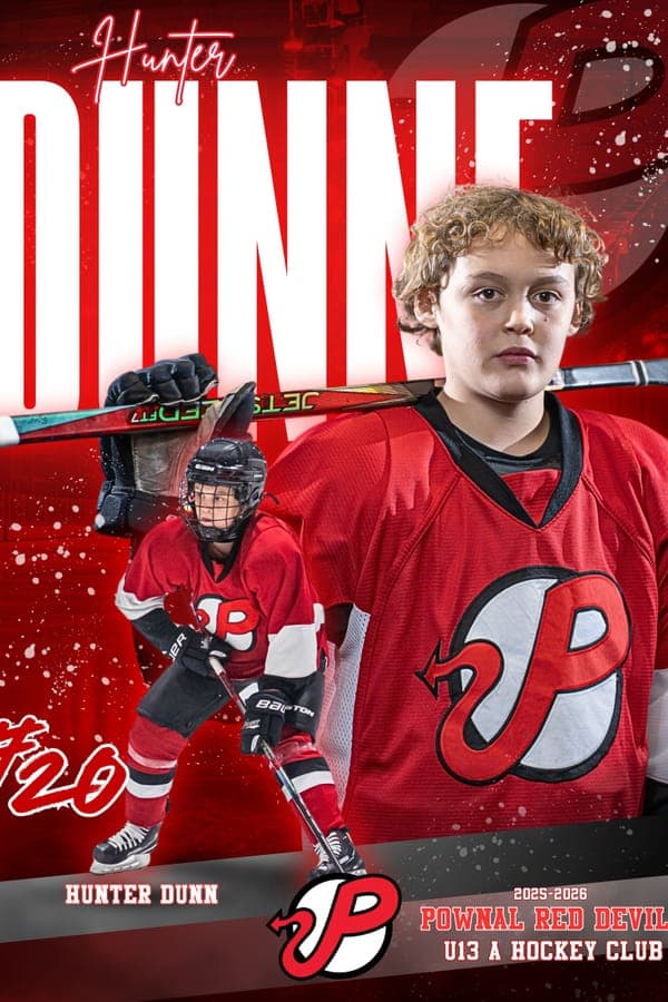Pownal Red Devils player poster